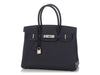 Hermès Bleu Nuit Togo and Orange Leather Verso Birkin 30