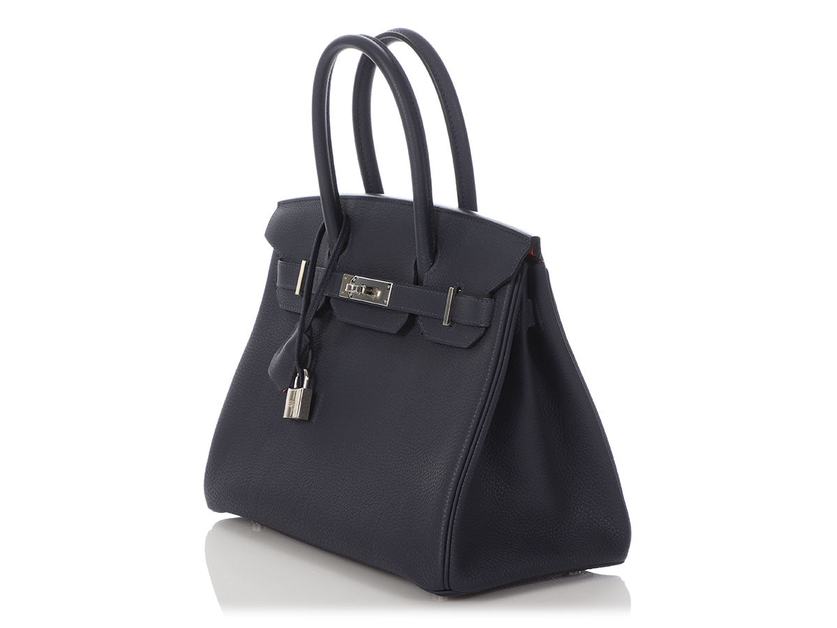 Hermes -- Birkin Officier 40 cm Limited Edition, Blue Nuit Togo Leather