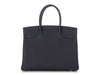 Hermès Bleu Nuit Togo and Orange Leather Verso Birkin 30