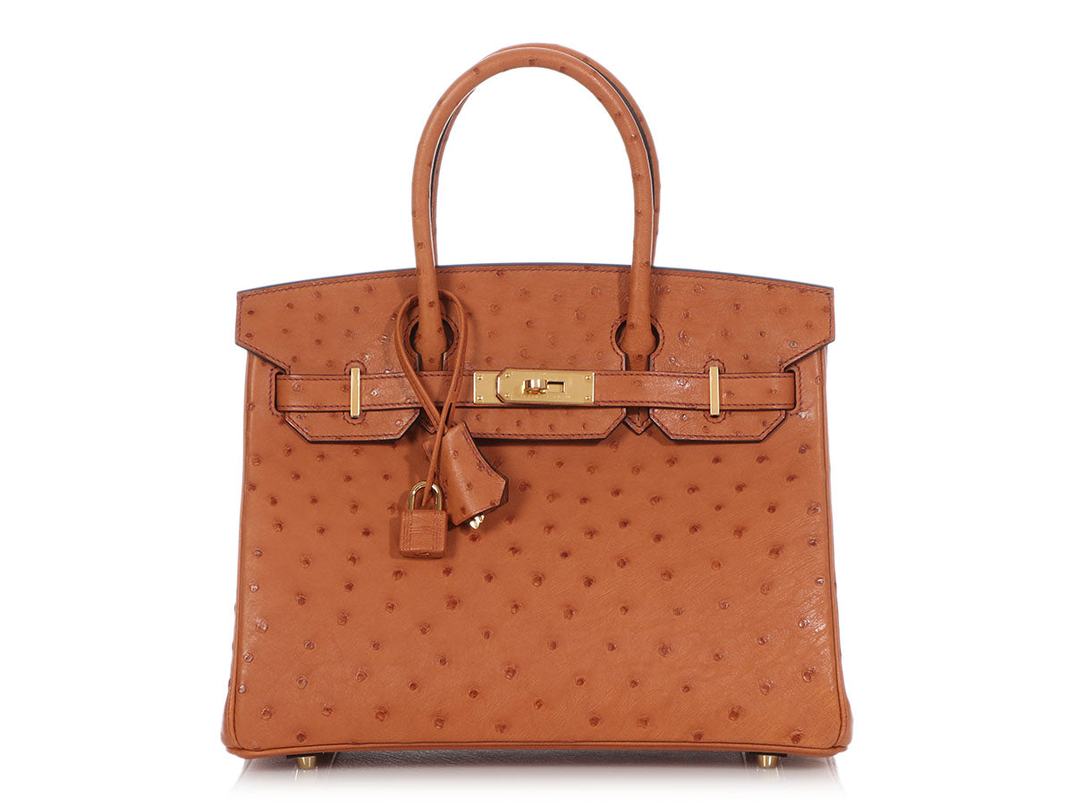 30cm Ostrich Birkin, Cognac  Kayture, Hermes bag birkin, Hermes