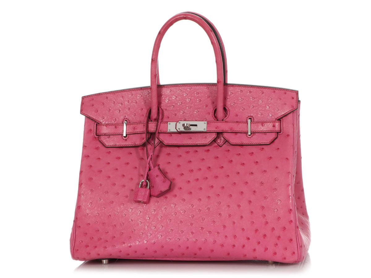 Hermès Fuchsia Ostrich Birkin 35 by Ann's Fabulous Finds