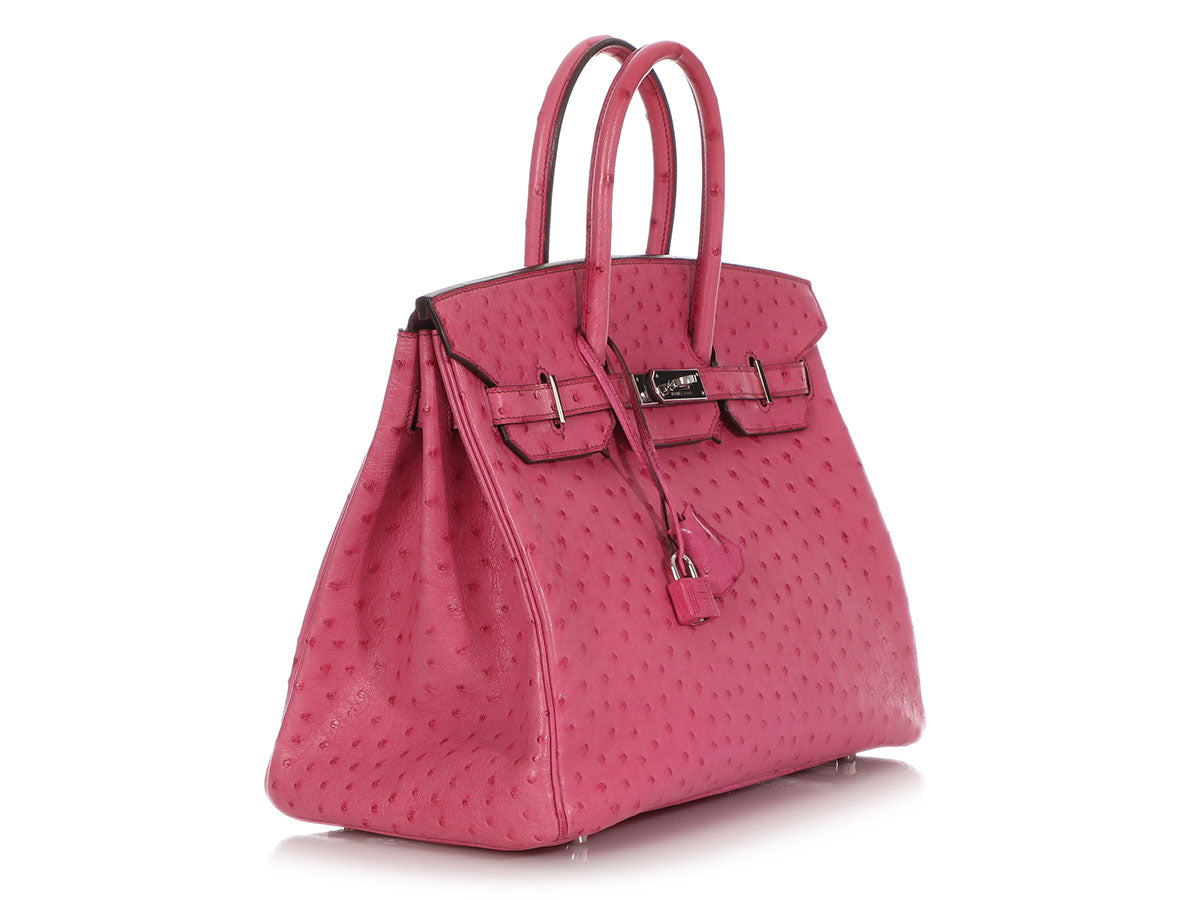 Hermes pink ostrich Birkin bag.  Hermes birkin handbags, Hermes