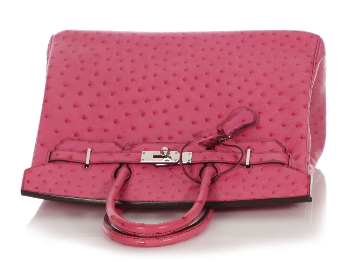 Hermes Pink Ostrich Leather 35cm Birkin Bag, 2006 at 1stDibs