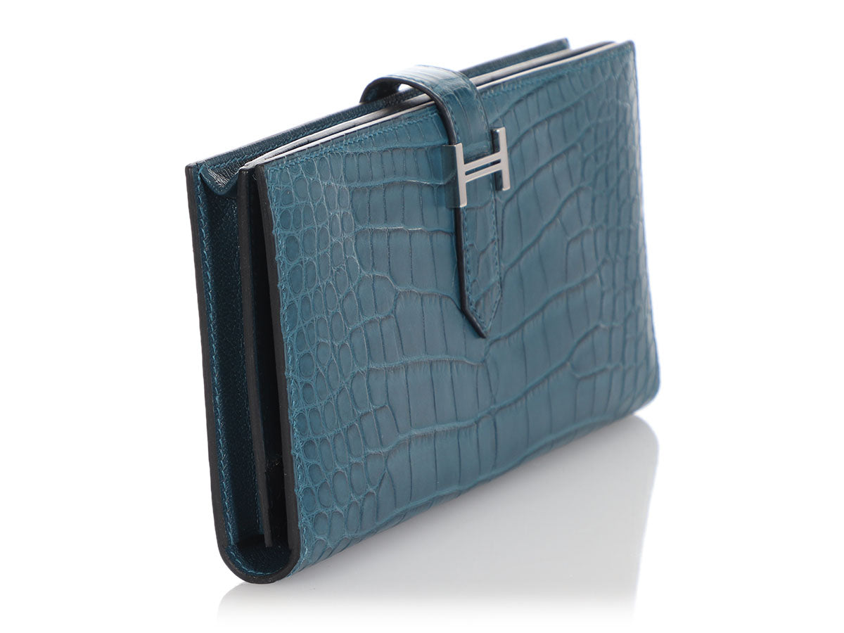 Hermes Colvert Ostrich Bearn Wallet