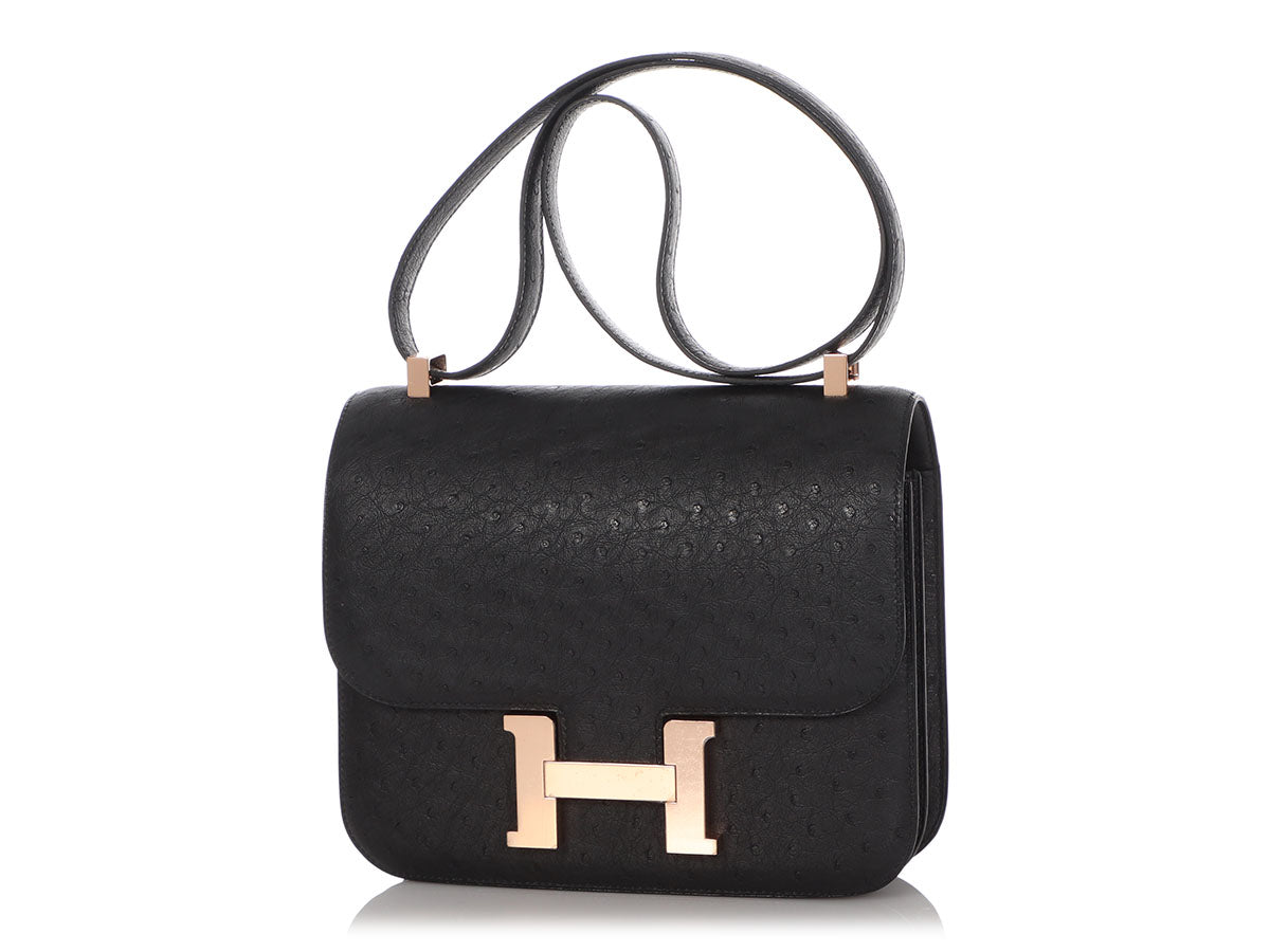 Hermes Kelly Pochette Bag Bleuet Ostrich Clutch Gold Hardware