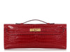 Hermès Braise Shiny Crocodile Kelly Cut