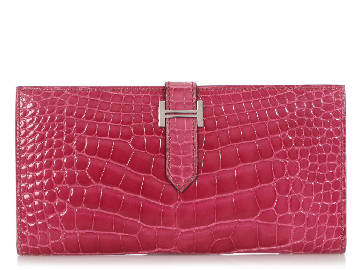 Hermes Constance Compact Alligator Wallet