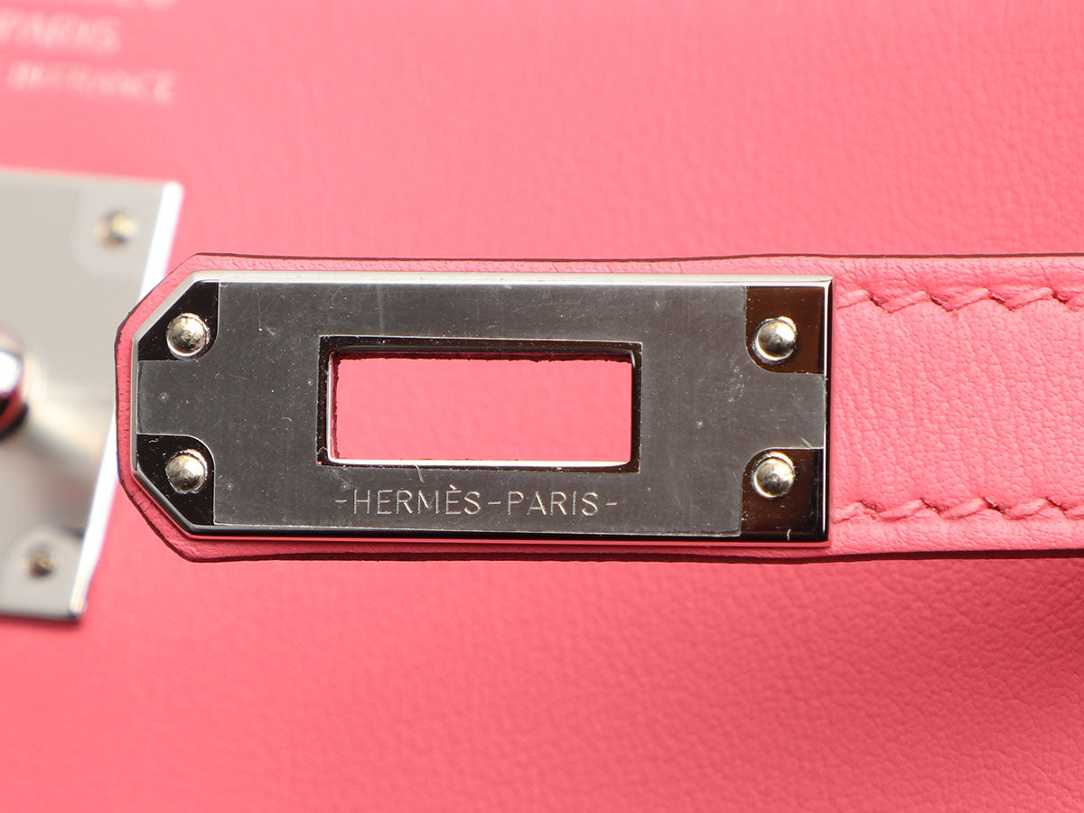 Hermes Kelly 25 Sellier HSS Bi-Color Roze Azalee & Gris Mouette