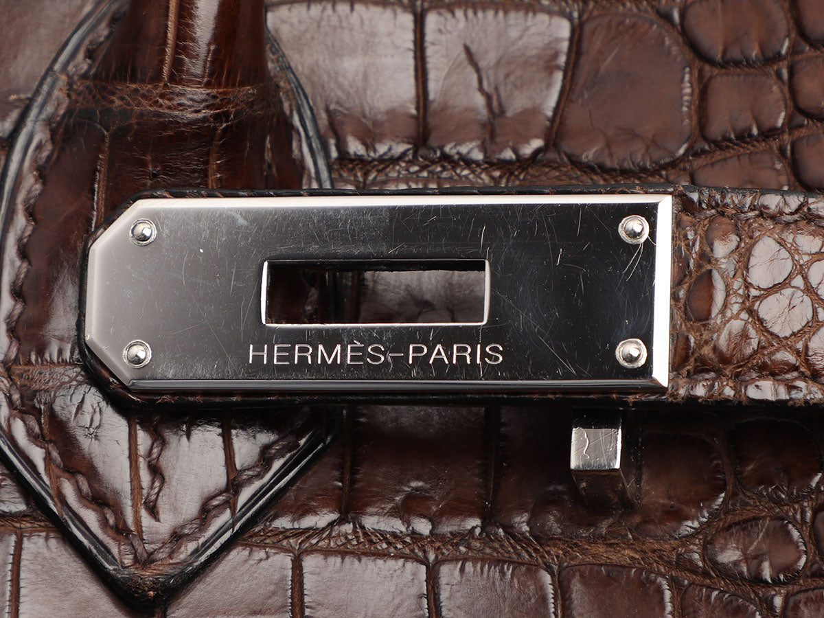 Hermès 30cm Birkin HSS Mimosa/Bleu Paon Matte Porosus Crocodile