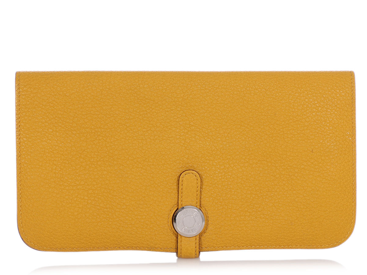 HERMES DOGON WALLET PORTEFEUILLE LONG CLUTCH ROSE AZALEE EVERCOLOR