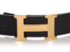 Hermès Black and Gold Reversible Constance Belt 32mm