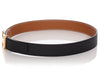 Hermès Black and Gold Reversible Constance Belt 32mm