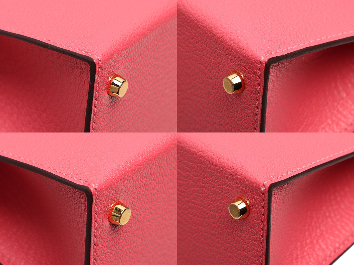 Hermes Kelly 20 Mini Sellier Rose Lipstick Chèvre Mysore Gold Hardware #A -  Vendome Monte Carlo