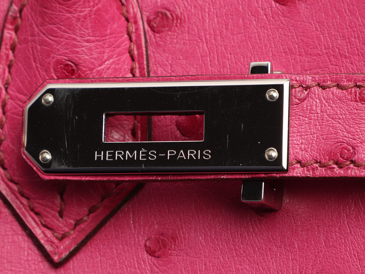 Hermès Birkin 30 Ostrich Bougainvillier