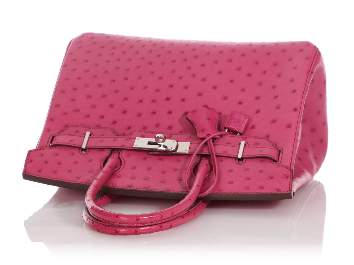 Ostrich Birkin 30 Fuchsia Pink – Trends Luxe