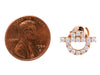 Hermès 18K Rose Gold Diamond Finesse Pierced Earrings