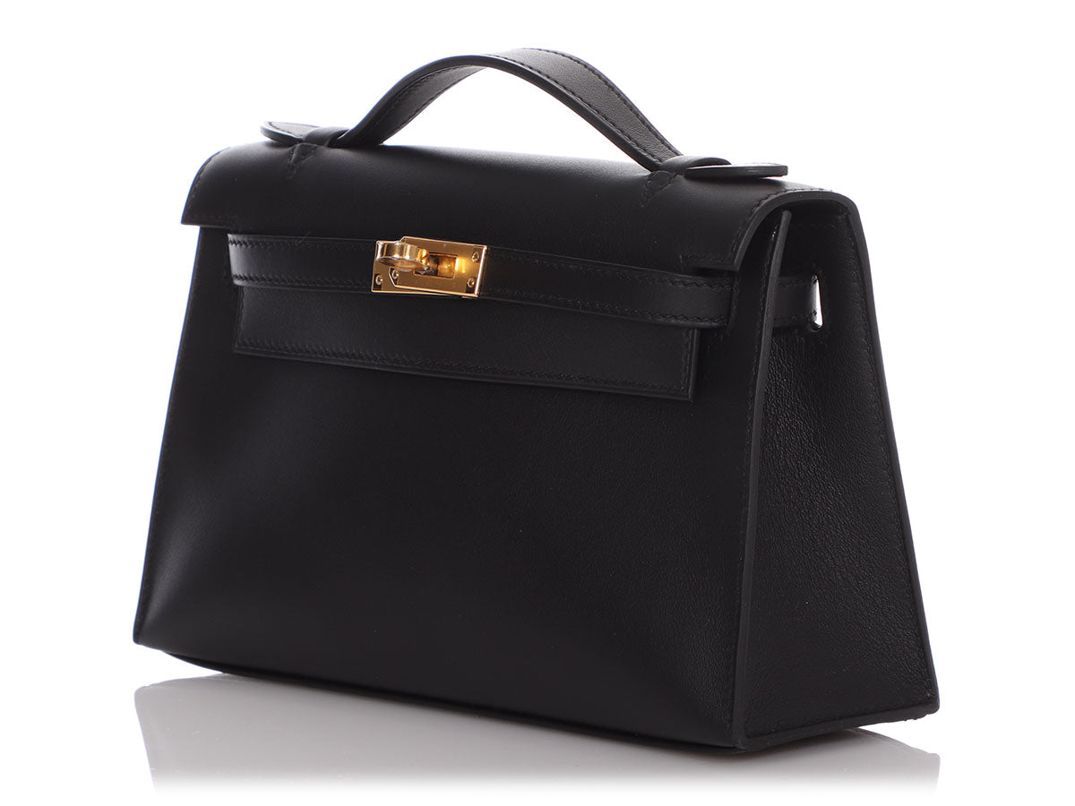 Kelly Pochette KP22 Swift Leather Noir Black