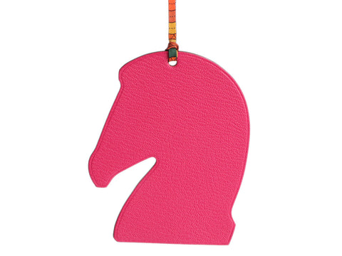 Hermès Two-Tone Leather Samarcande Horse Head Bag Charm