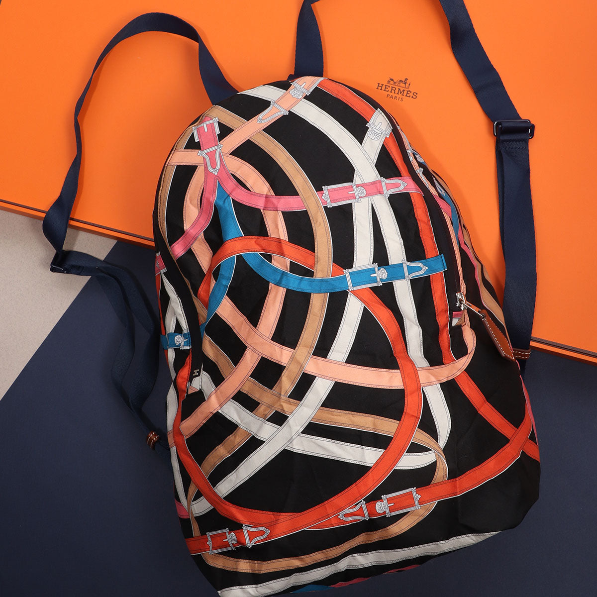 Hermès Multicolor Cavalcadour Airsilk Backpack