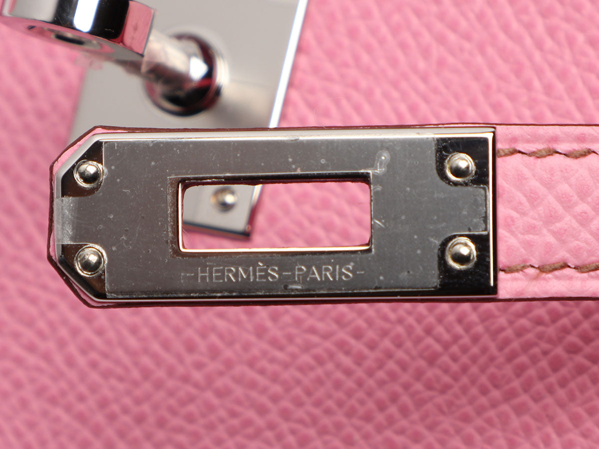 Hermes 5P Bubblegum Pink Crocodile Alligator Kelly 25 Bag Pochette
