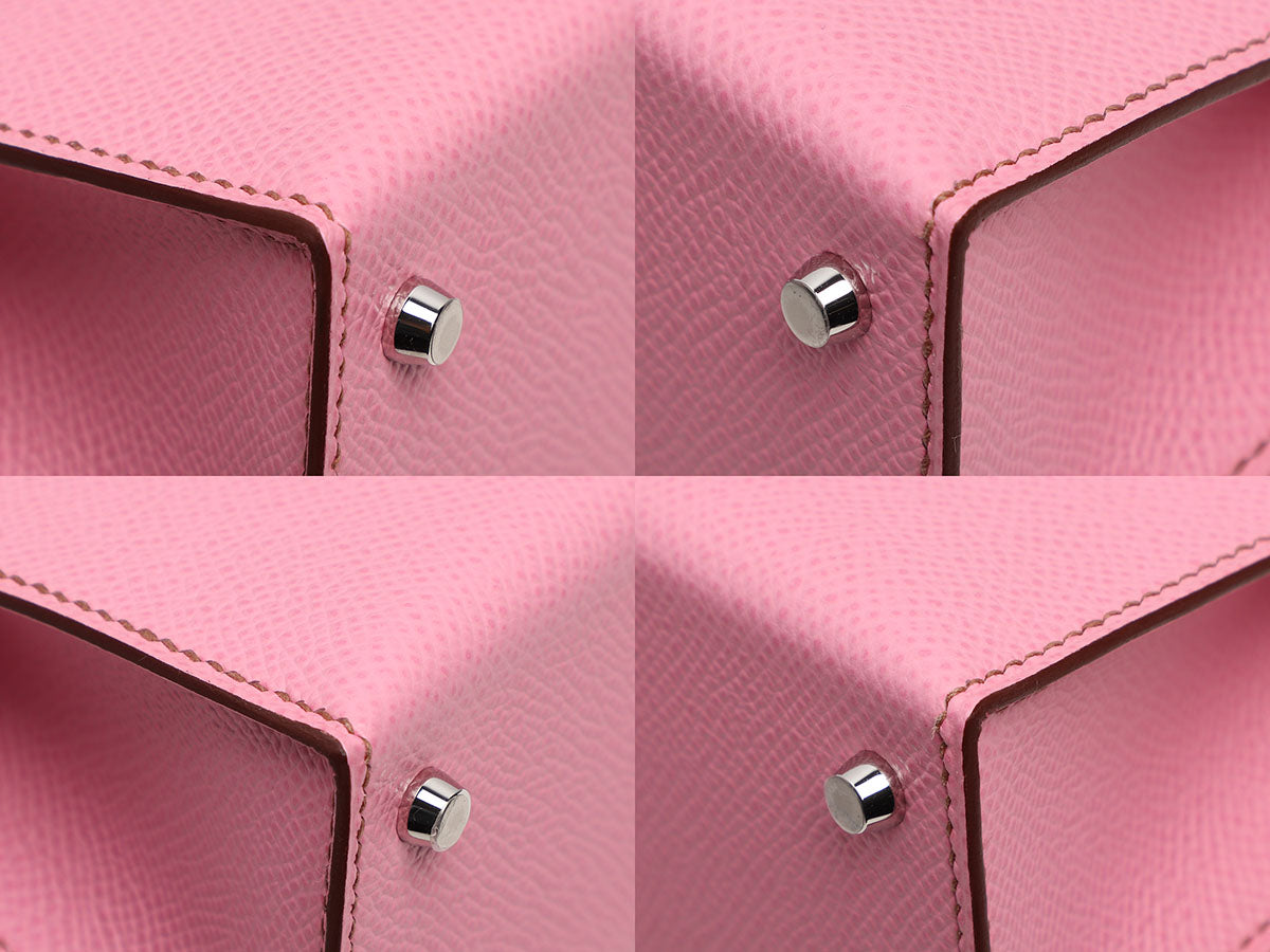 Hermes Mini Kelly 20 Sellier Bag in 5P Pink Bubblegum Epsom