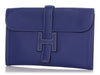 Hermès Bleu Electrique Epsom Jigé Clutch PM