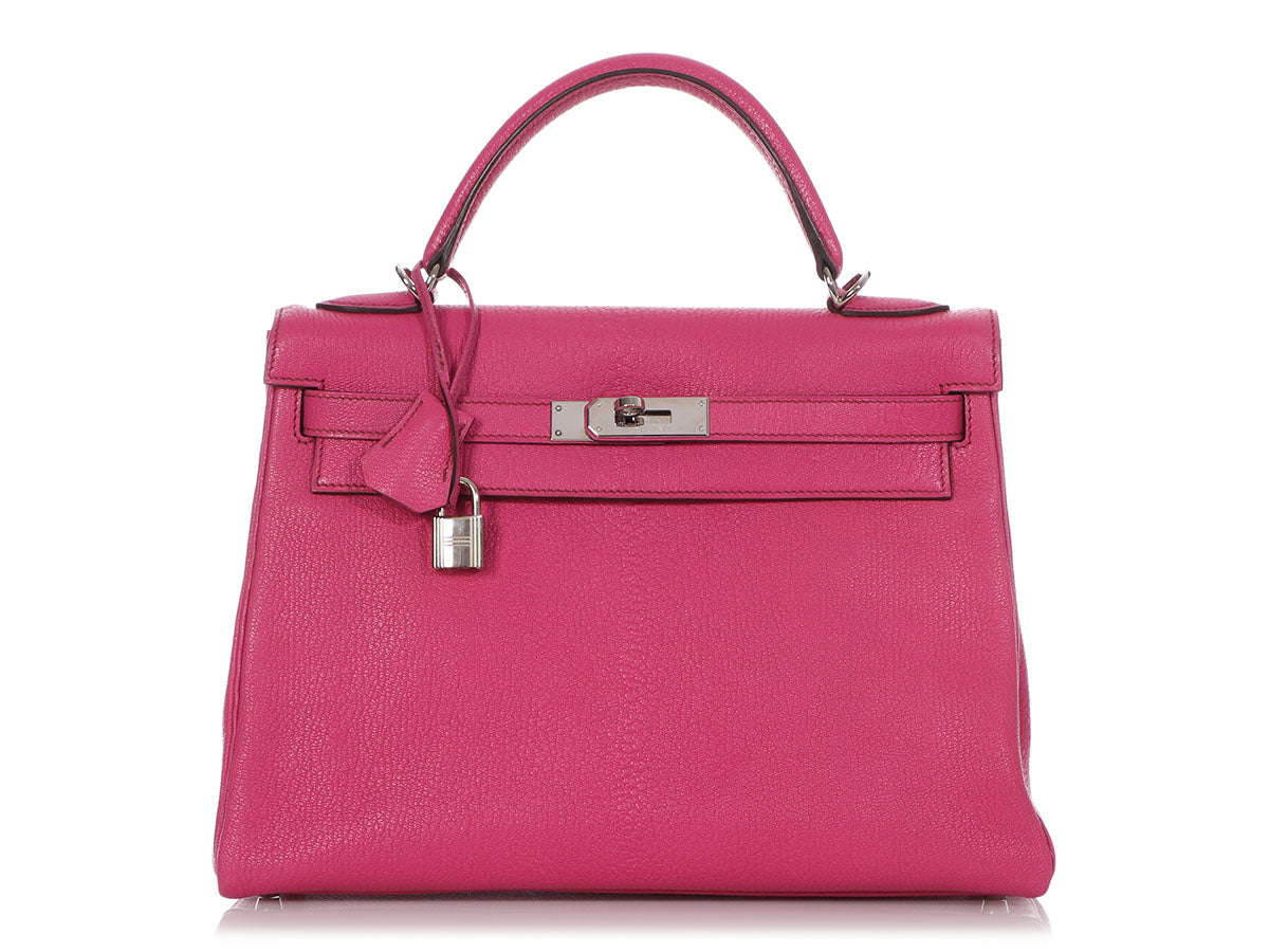 Hermès Fuchsia Chèvre Kelly 32 - Image 2