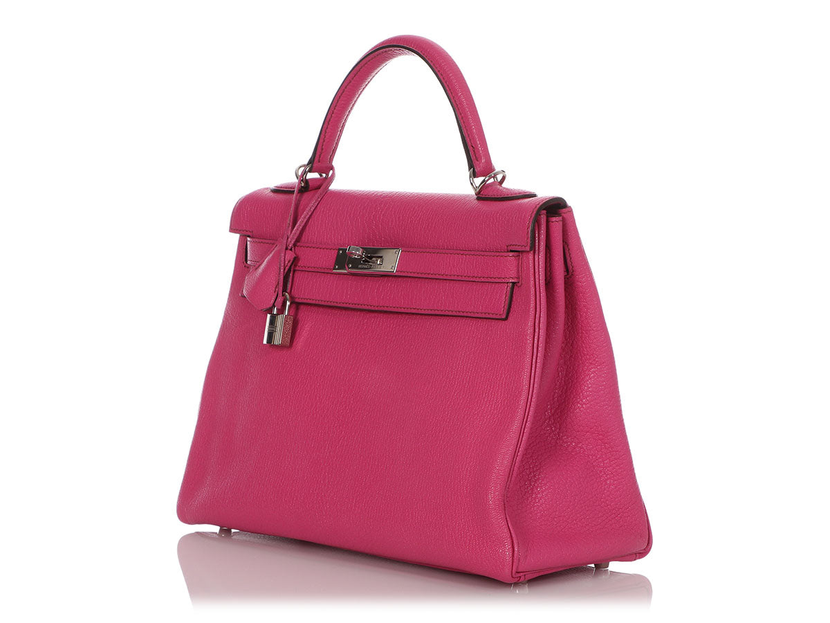 Hermès Fuchsia Chèvre Kelly 32 - Image 4