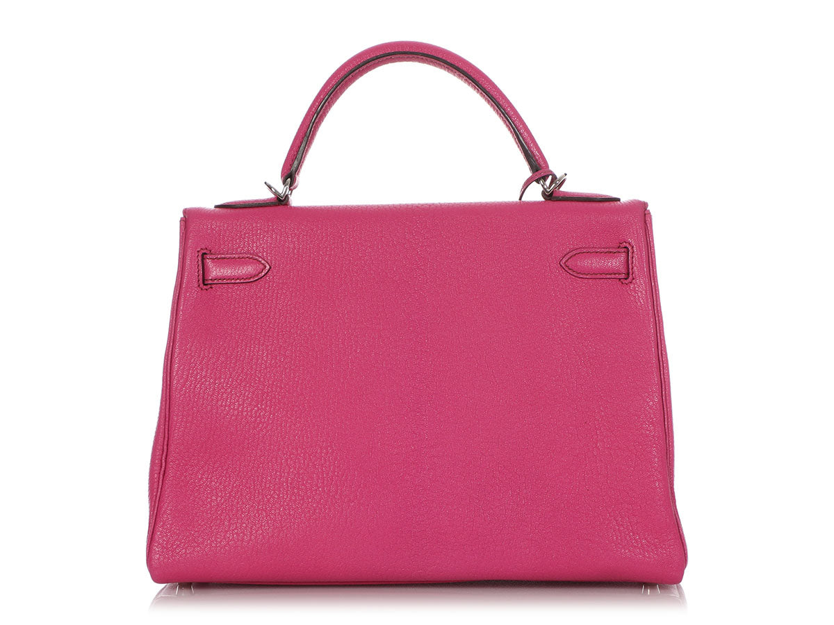 Hermès Fuchsia Chèvre Kelly 32 - Image 5