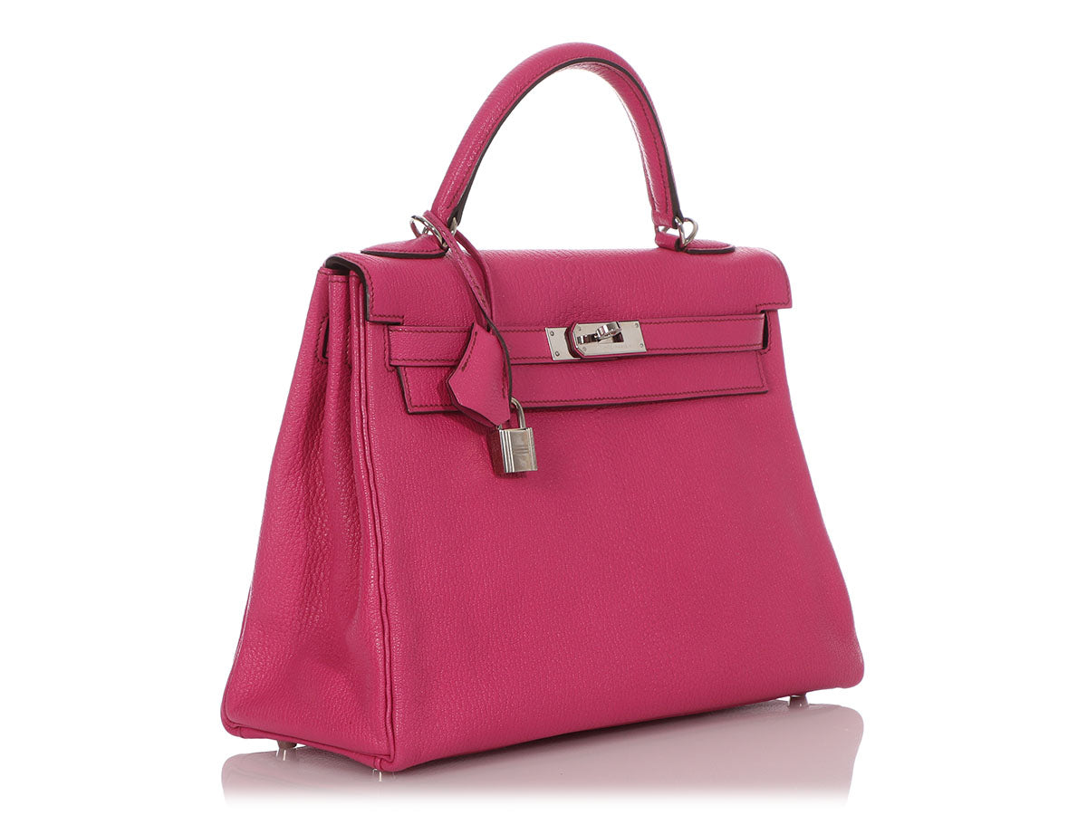 Hermès Fuchsia Chèvre Kelly 32 - Image 6