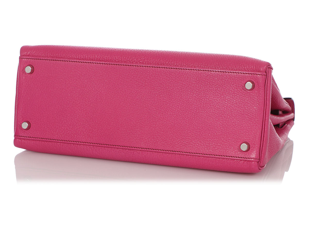 Hermès Fuchsia Chèvre Kelly 32 - Image 7
