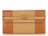 Hermès Mais Matte Alligator and Natural Butler Flag Kelly Long Wallet