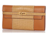 Hermès Mais Matte Alligator and Natural Butler Flag Kelly Long Wallet