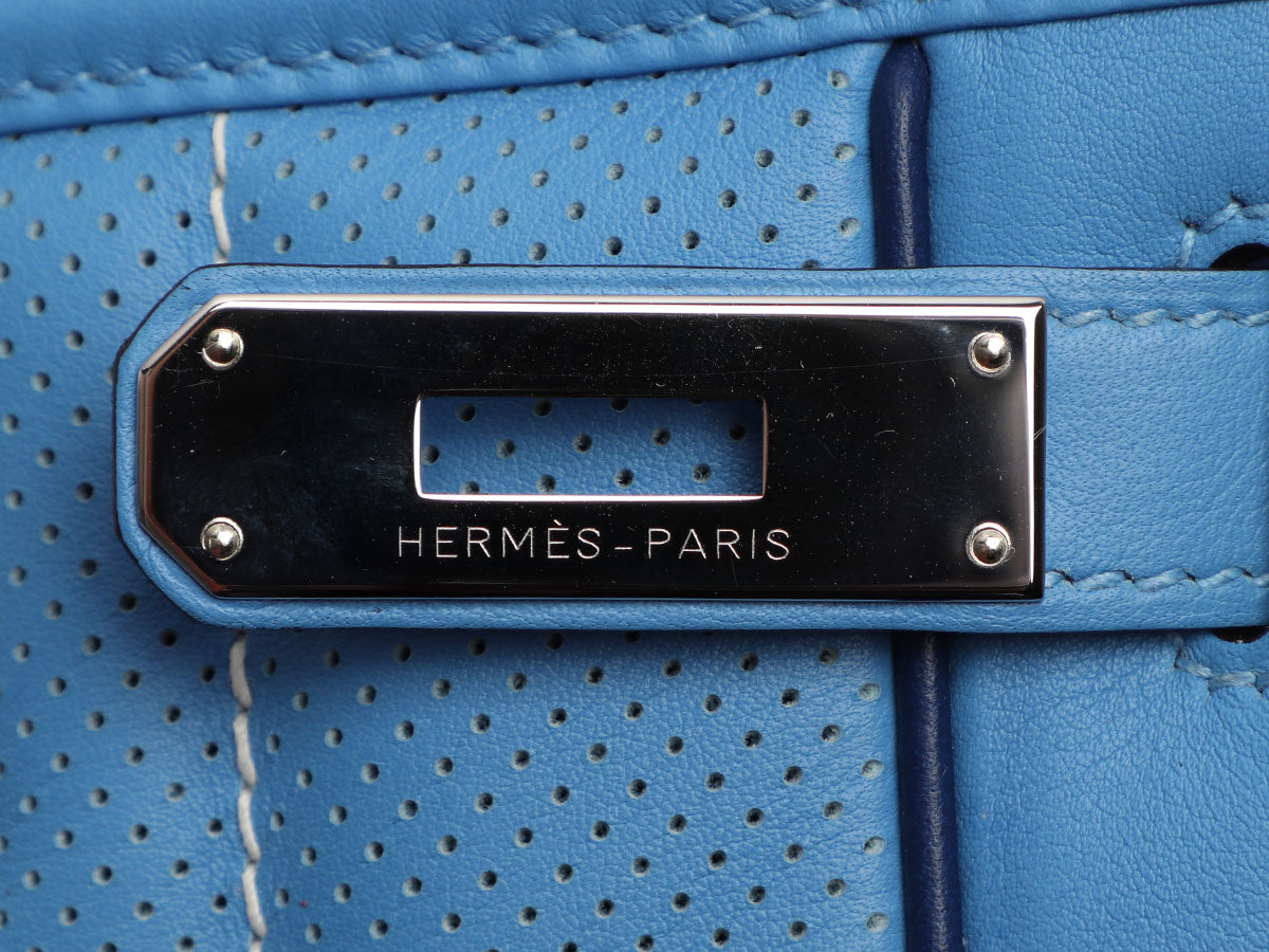 A BLEU PARADIS SWIFT LEATHER PLUME 21 WITH PALLADIUM HARDWARE