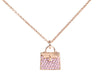 Hermès 18K Rose Gold Pink Sapphire Kelly Amulettes Pendant Necklace