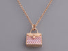 Hermès 18K Rose Gold Pink Sapphire Kelly Amulettes Pendant Necklace