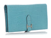 Hermès Bleu Saint-Cyr Matte Alligator Béarn Wallet