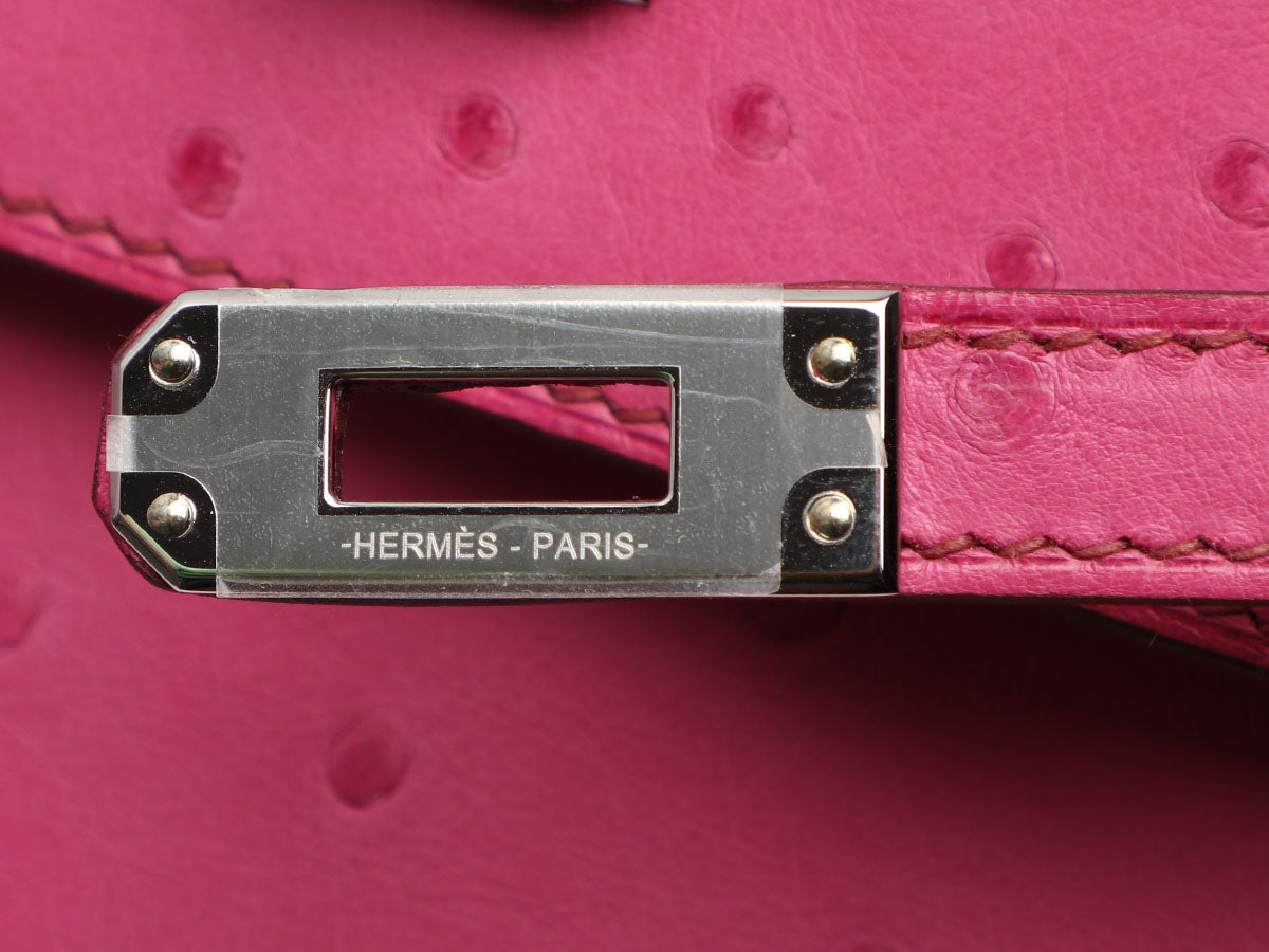 Hermès Kelly 28 Ostrich Fuchsia