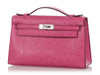 Hermès Fuchsia Ostrich Kelly Pochette