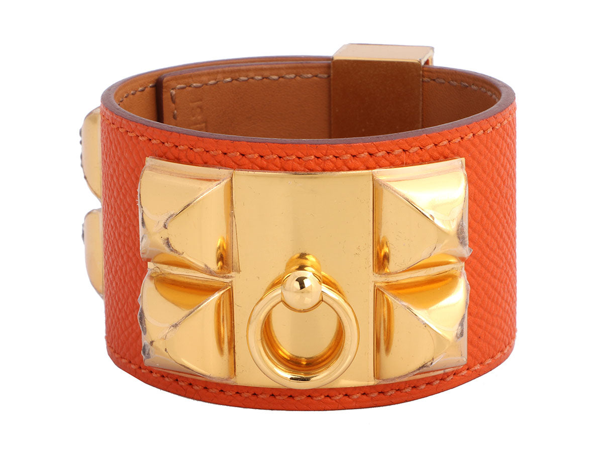 Hermès Feu Epsom Collier de Chien CDC Bracelet