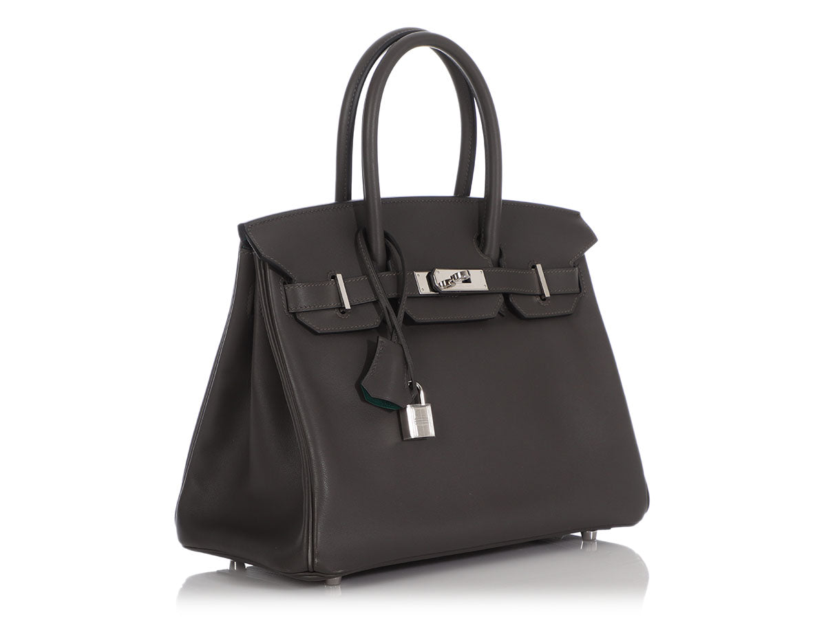 Herm s SO Graphite Swift and Malachite Birkin 30