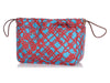Hermès Bleu Frida Silk Noeud Marin Fourbi Pouch 25 MM