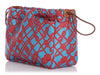 Hermès Bleu Frida Silk Noeud Marin Fourbi Pouch 25 MM