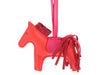 Hermès Rouge Indien Lambskin Grigri Rodeo Horse Bag Charm PM