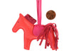 Hermès Rouge Indien Lambskin Grigri Rodeo Horse Bag Charm PM