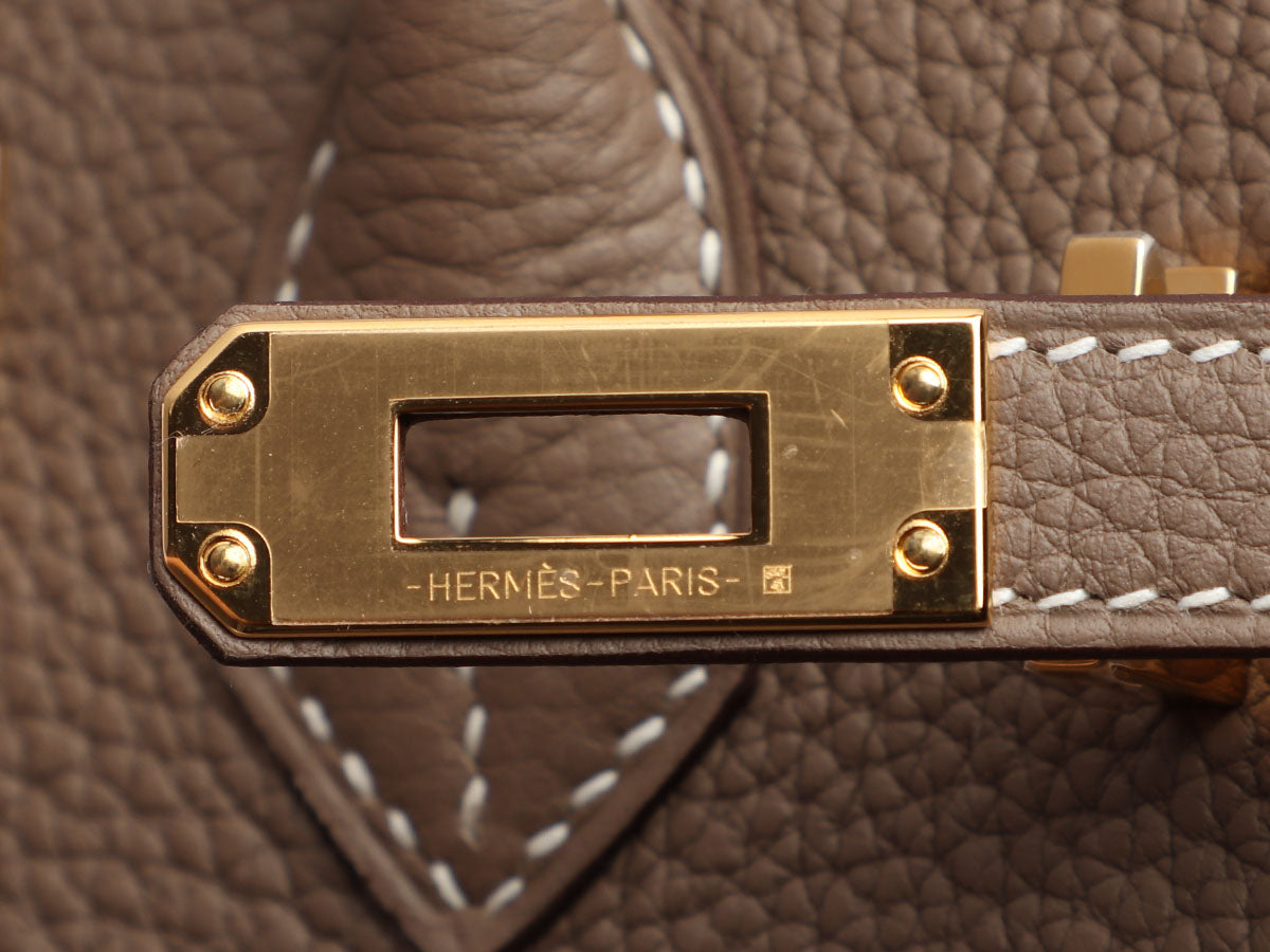 Hermès Birkin 25 Etoupe Togo PHW For Sale at 1stDibs