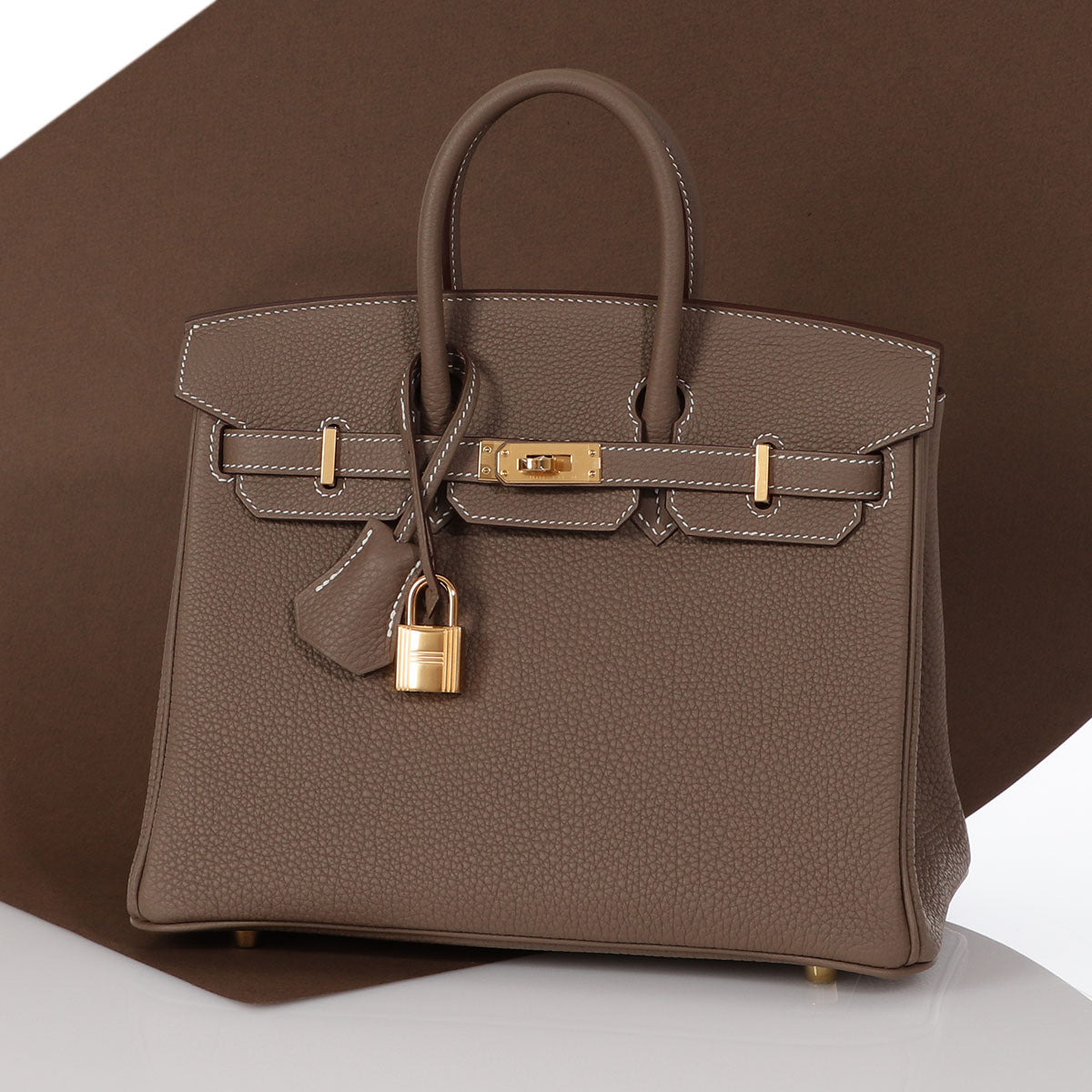 Hermes Birkin 25 in Chocolate Togo Leather and GHW