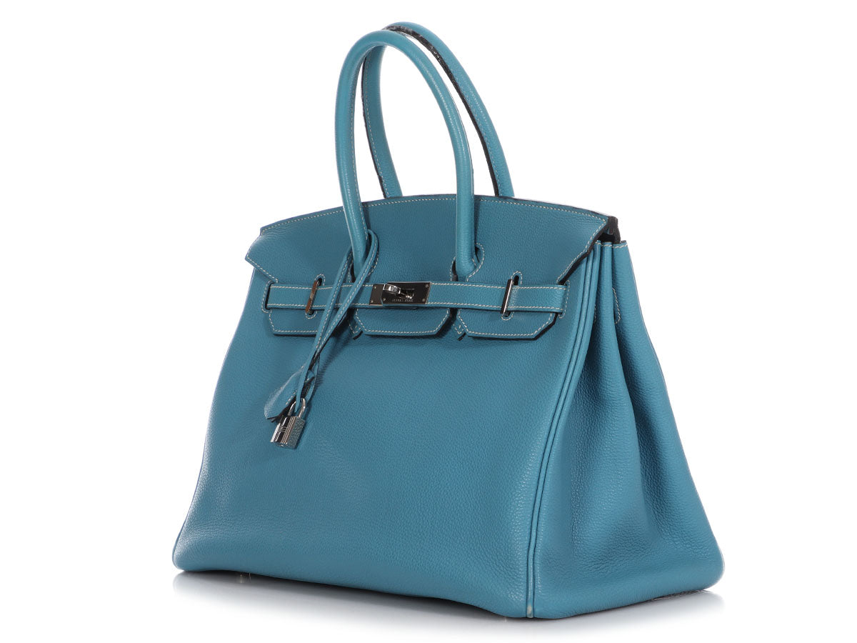 Hermes Birkin Bag 35cm Denim Blue Jean Togo PHW