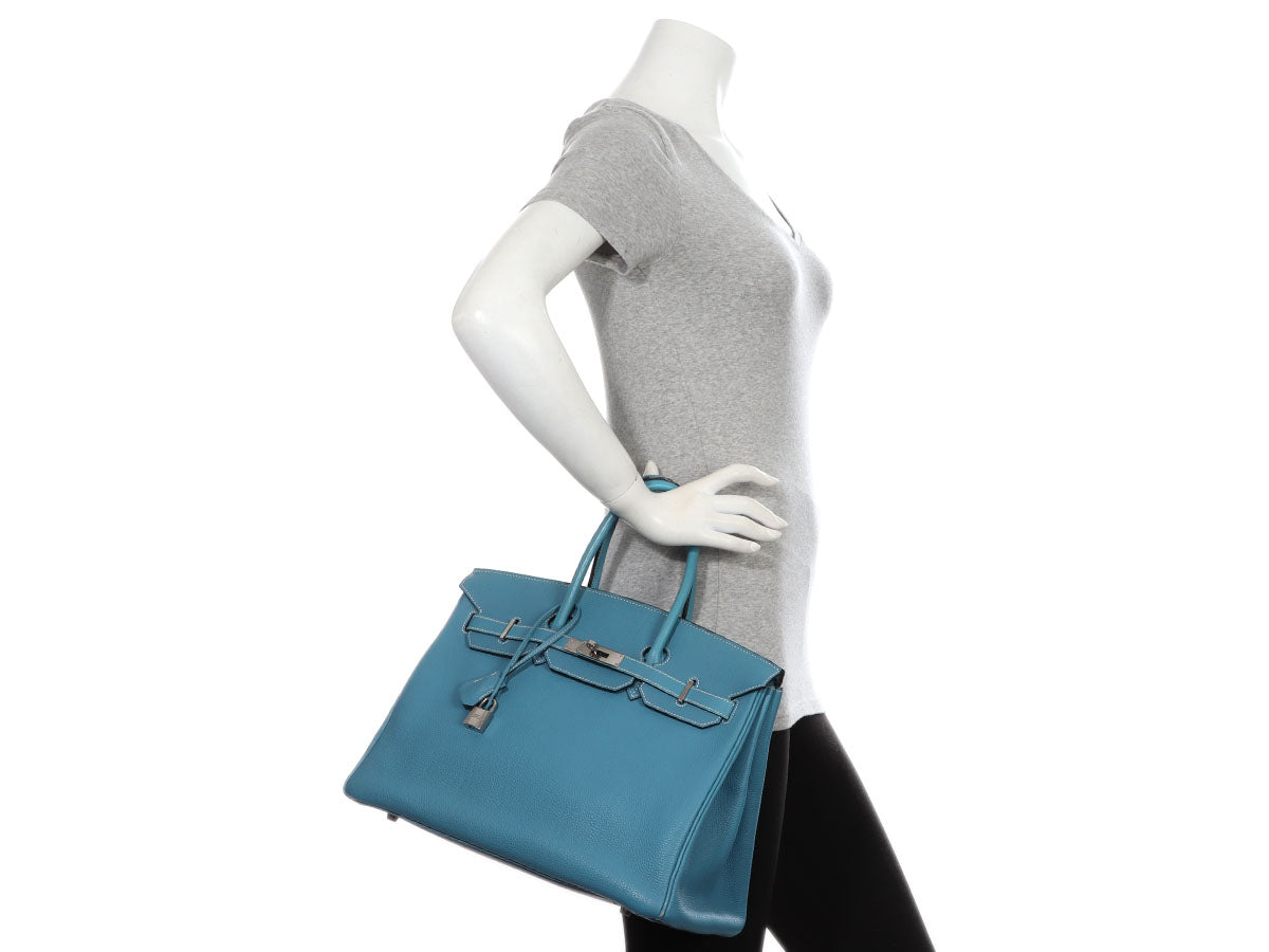 Hermès Blue Jean Togo Birkin 35 Palladium Hardware, 2010 — Shreve