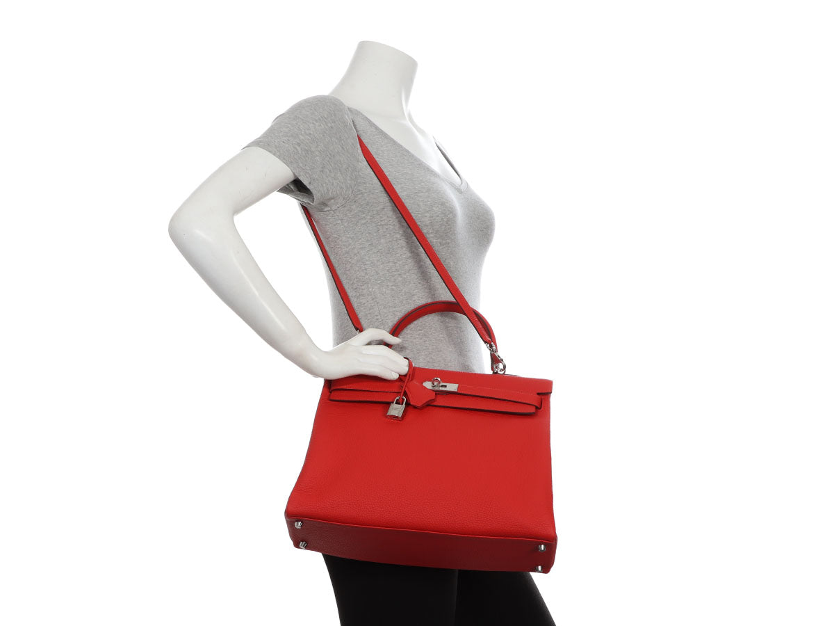 HERMES LINDY 26 ROUGE TOMATE CLEMENCE